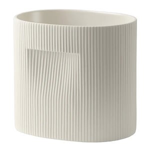 Ridge kruka H: 24 cm - Off-White