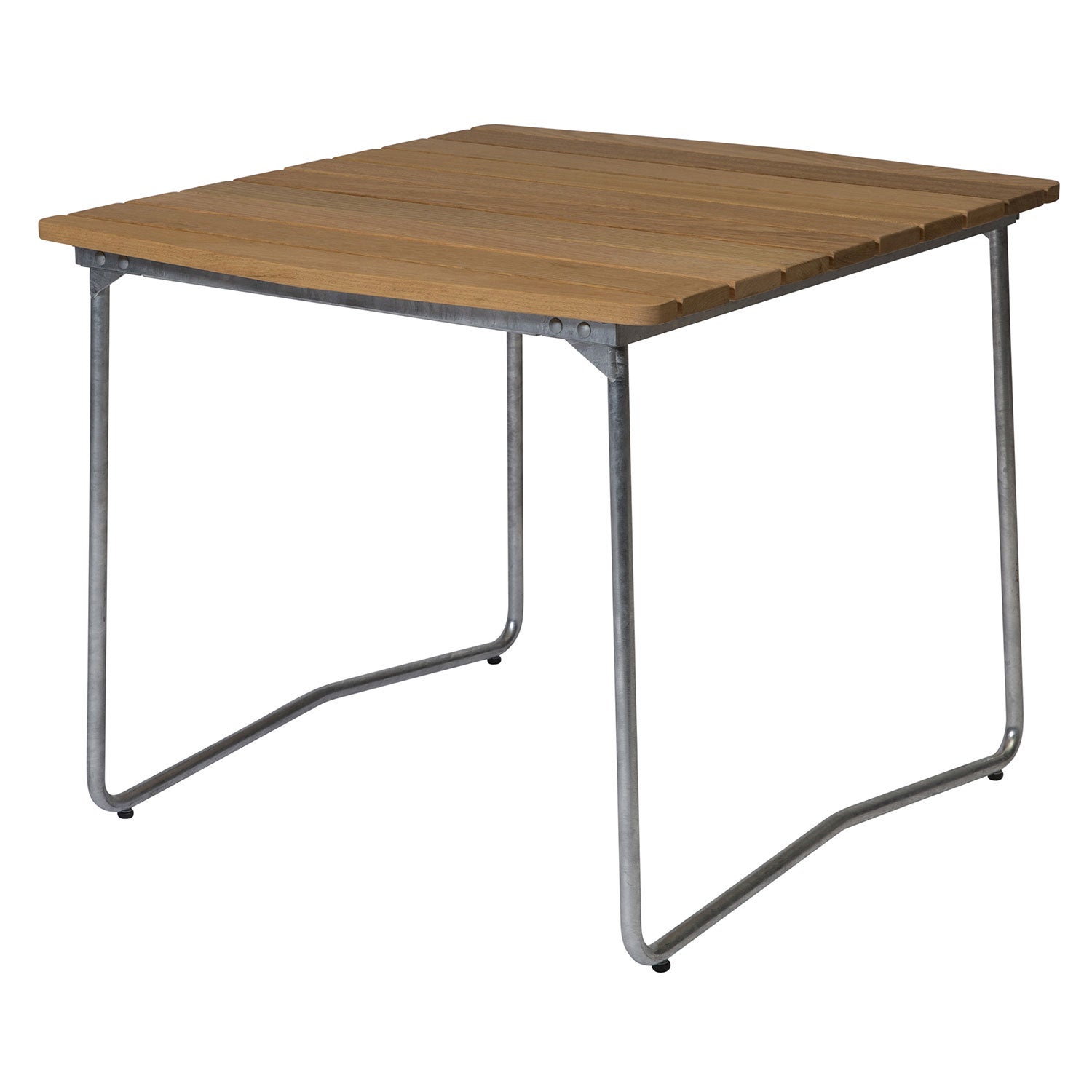 Bord B31 84 Obehandlad teak / varmförzinkat stativ Grythyttan Stålmöbl 