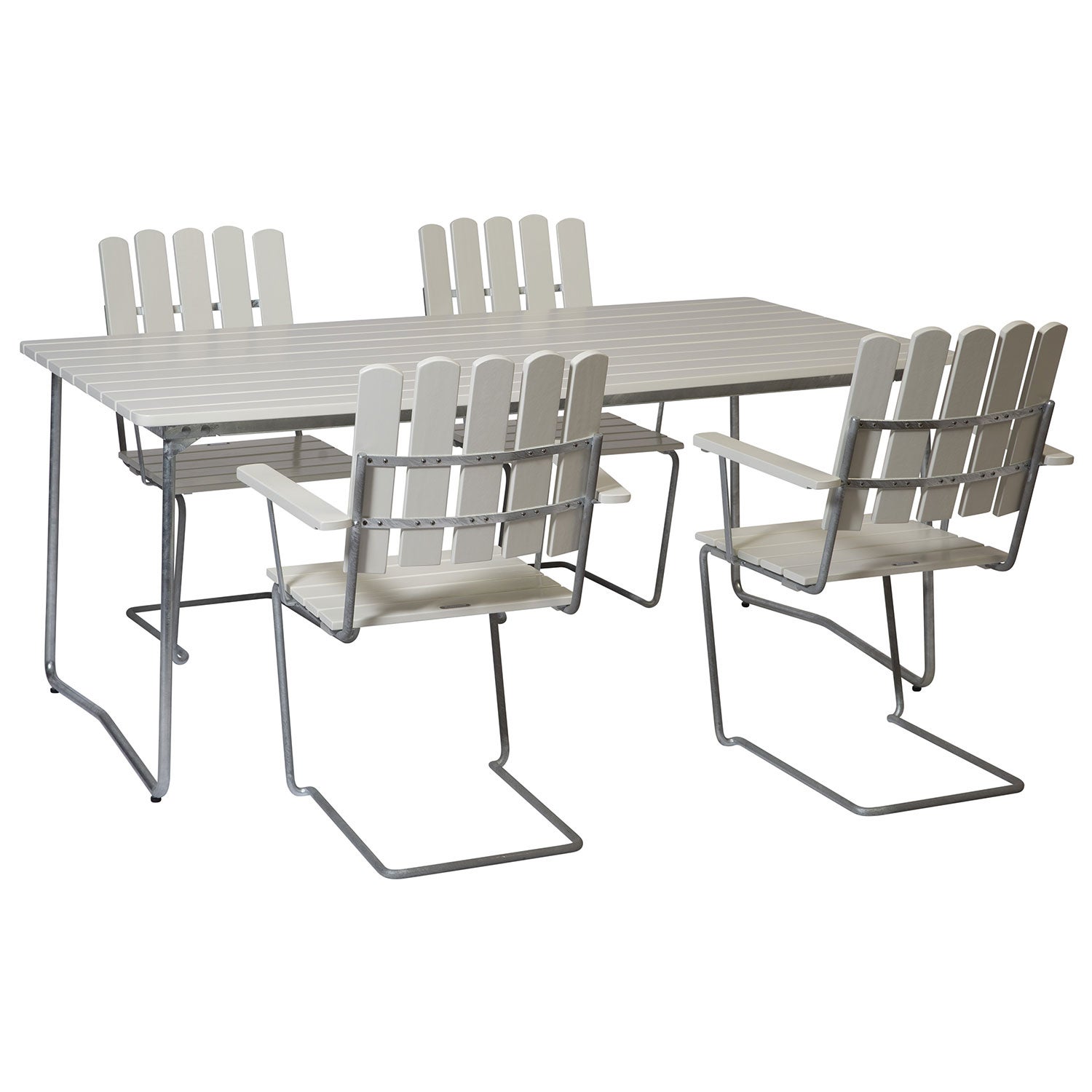 Matgrupp B31 170 cm & A2 Vitlackad Ek