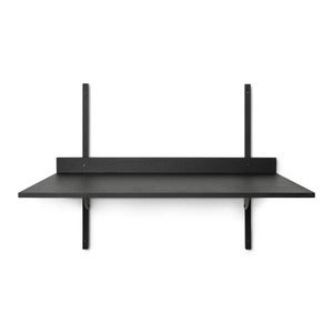 Sector Väggmonterat Skrivbord - Black Ash/Black Brass