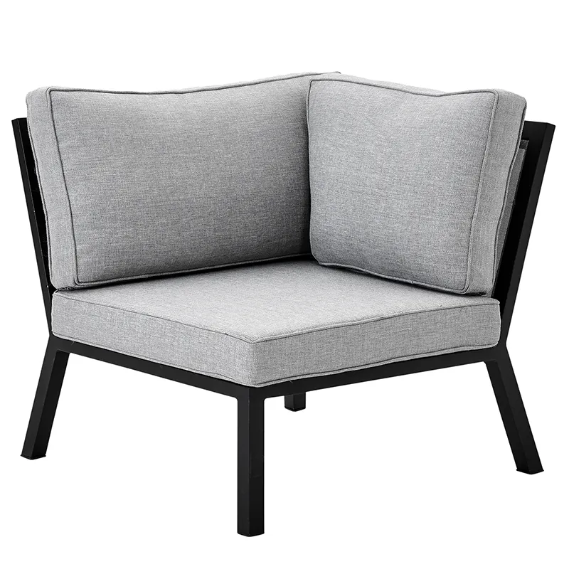 Belfort hörndel inkl dynor Svart / Pearly grey