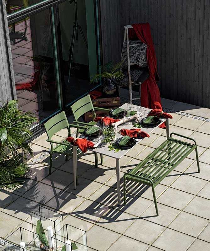 Nimes matbord 78x140 cm khaki 