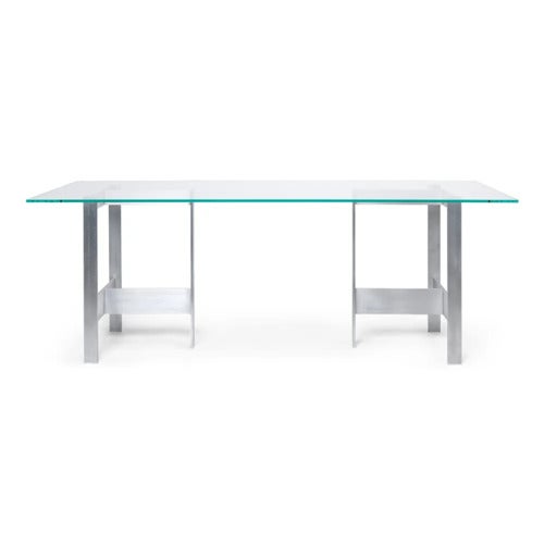 Lager Matbord 200x90 cm - Glas/Aluminium