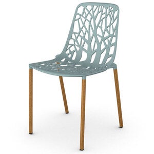 Forest matstol med Iroko klädda ben Light Blue 