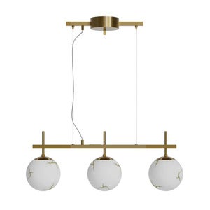 Bellagio taklampa L82cm mässing/vit