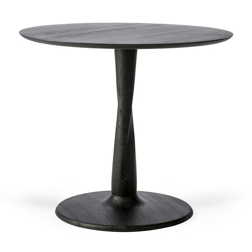Torsion Matbord Ø90 cm Svart Ek