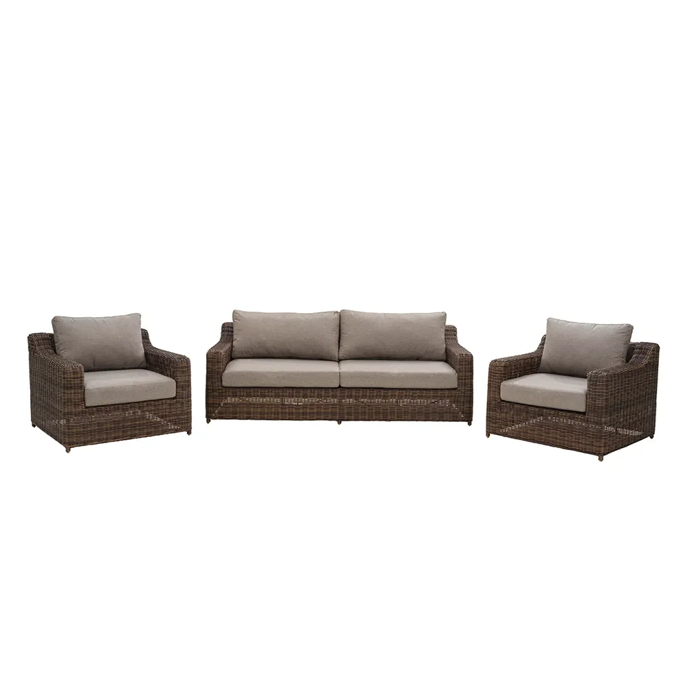Glendon 3-sits soffa  Dark brown / Soft moose