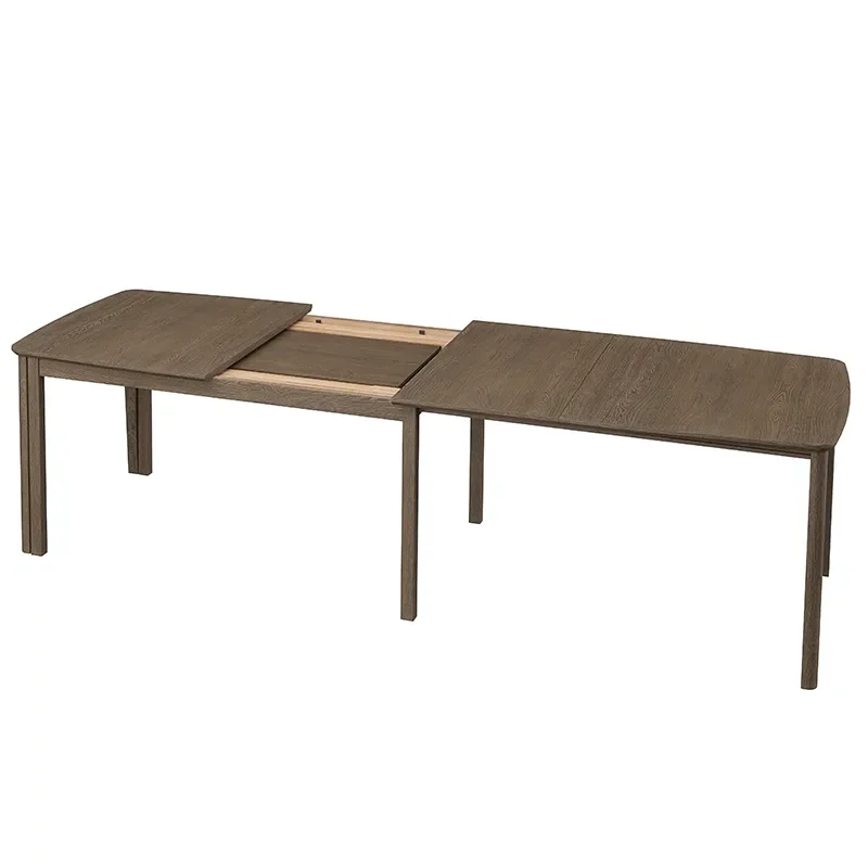 SM107 Matbord 101x160-316-368 cm Mockabrun lackad ek oljadlook