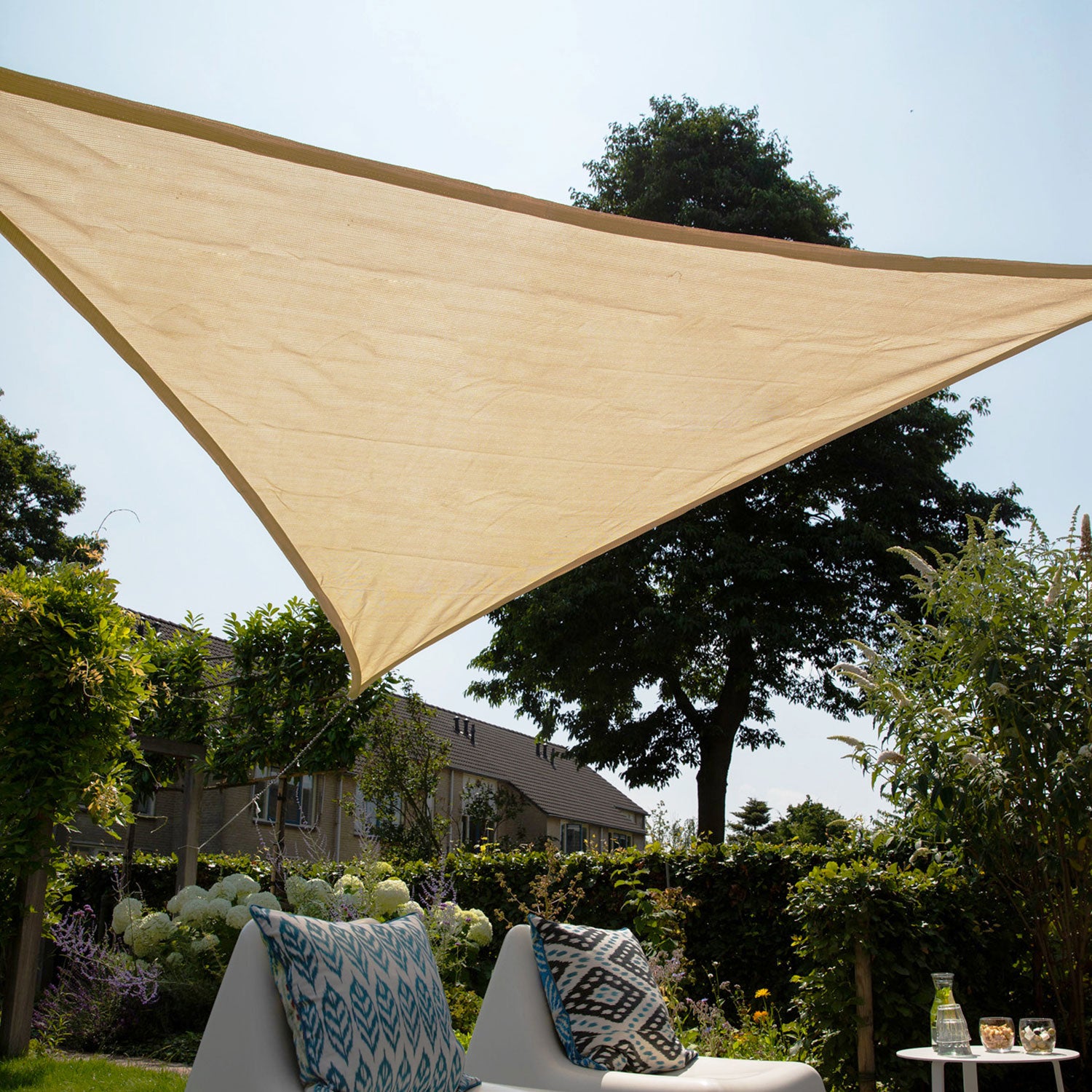 Coolfit solsegel triangulärt 500x500cm off-white 