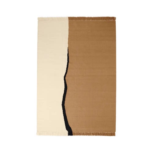 Soil Kelim Matta 170x240 cm- Dark Sand/Off-white