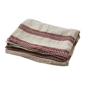 NOEL Bordsduk röd/lingrå