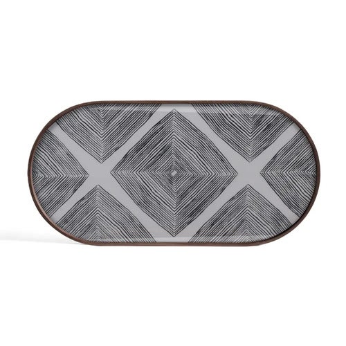 Linear Squares bricka oval M