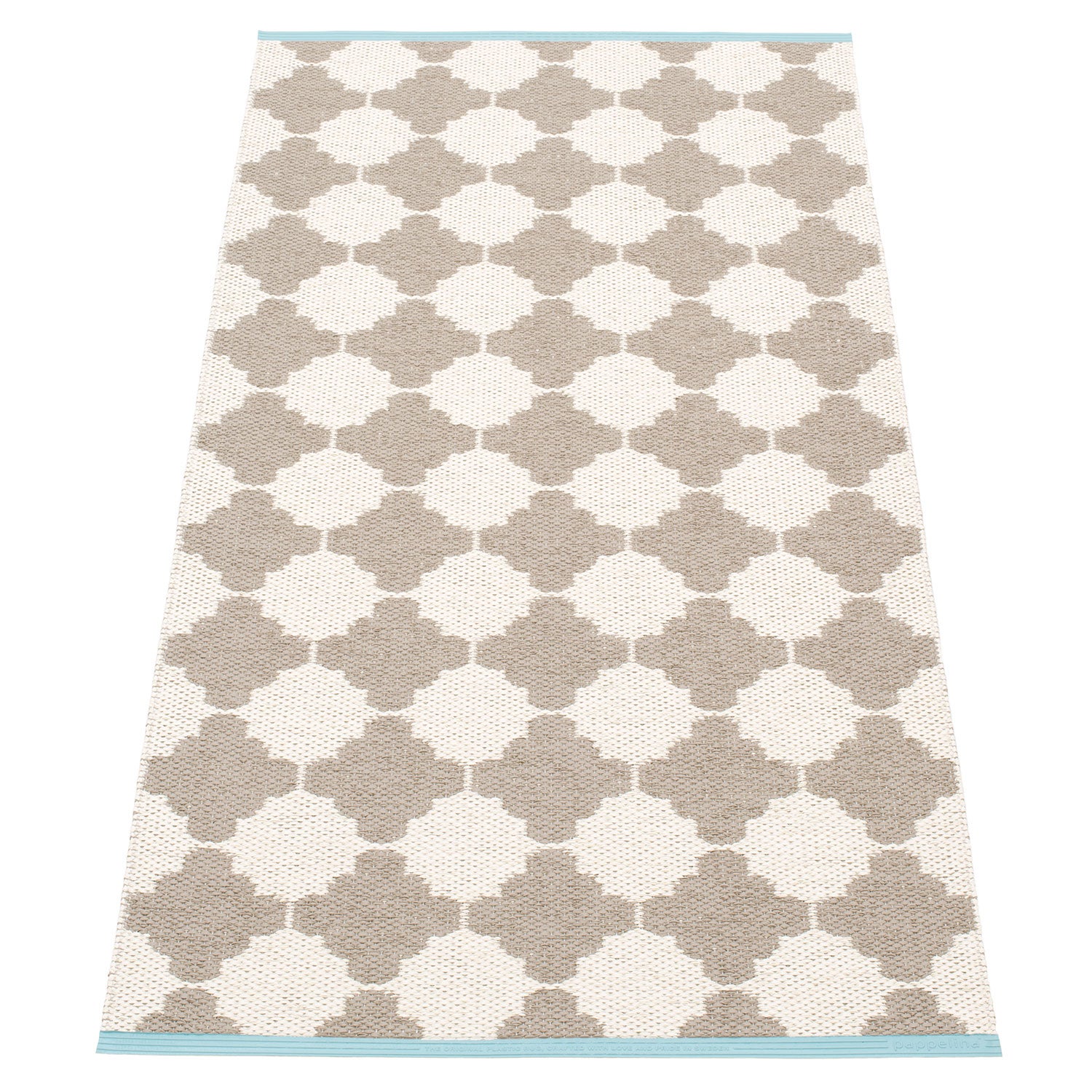 Marre matta 70x150 cm mud / vanilla turquoise stripe 