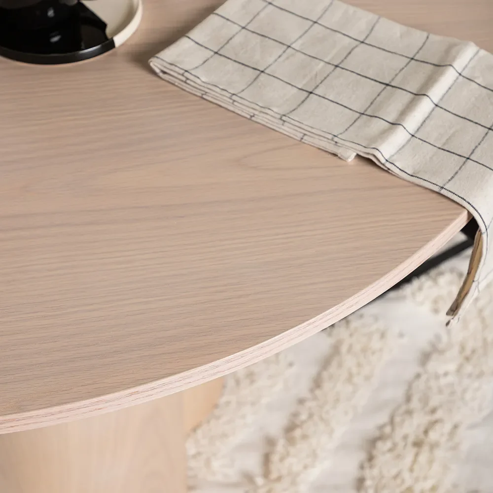 Olivia matbord 110 cm Vitputsad