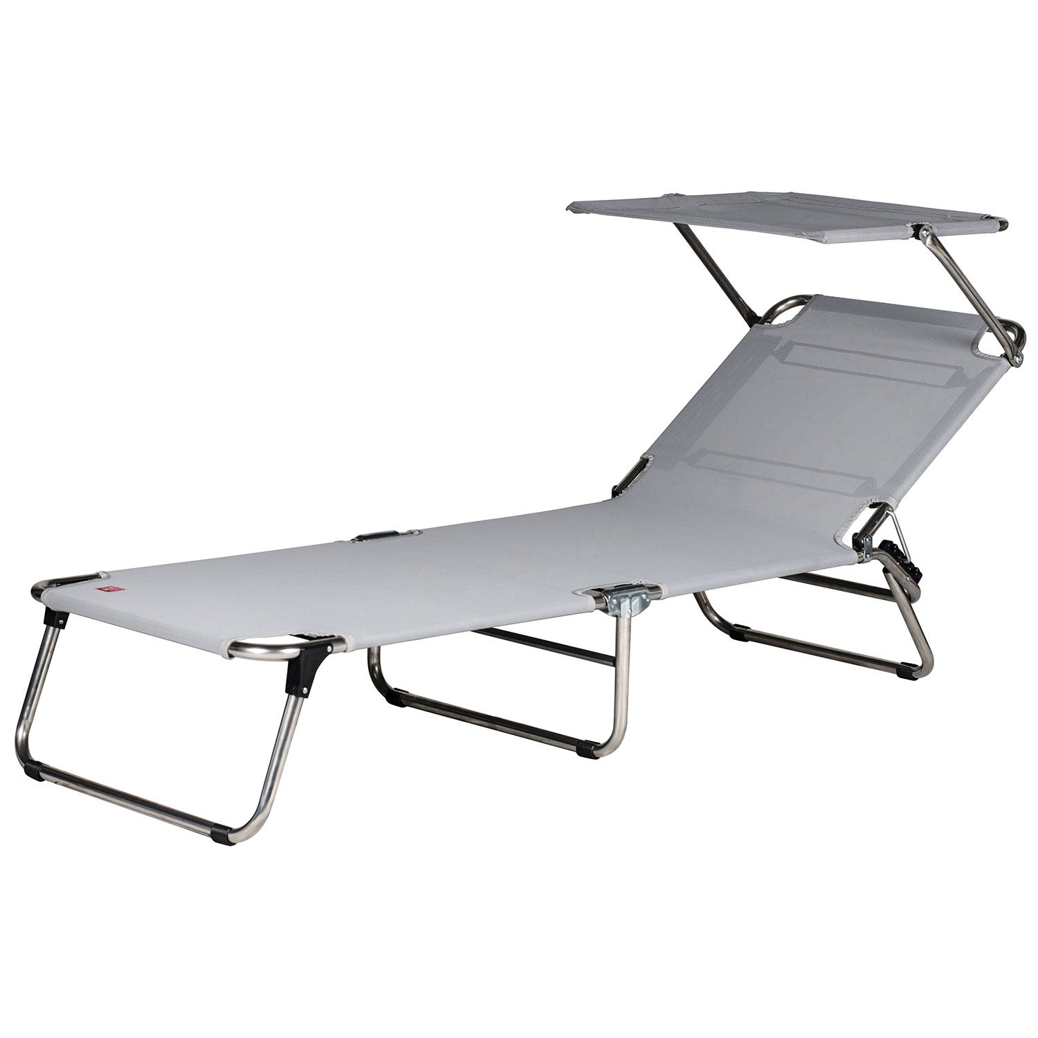 Amigo solsäng top grey aluminium/textilene 