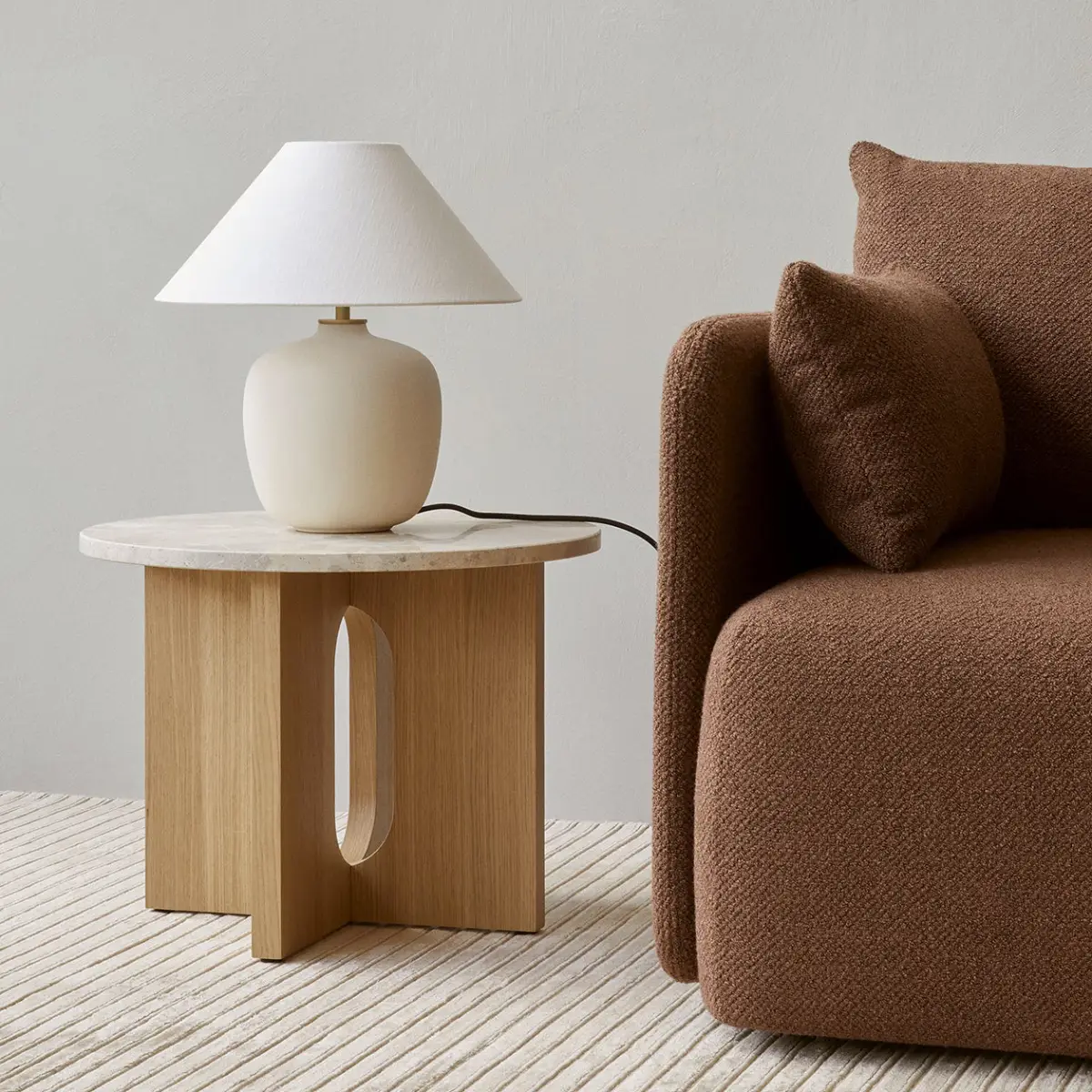 Androgyne Sidobord EK/ Sten, Kunis Breccia - Ø50 cm