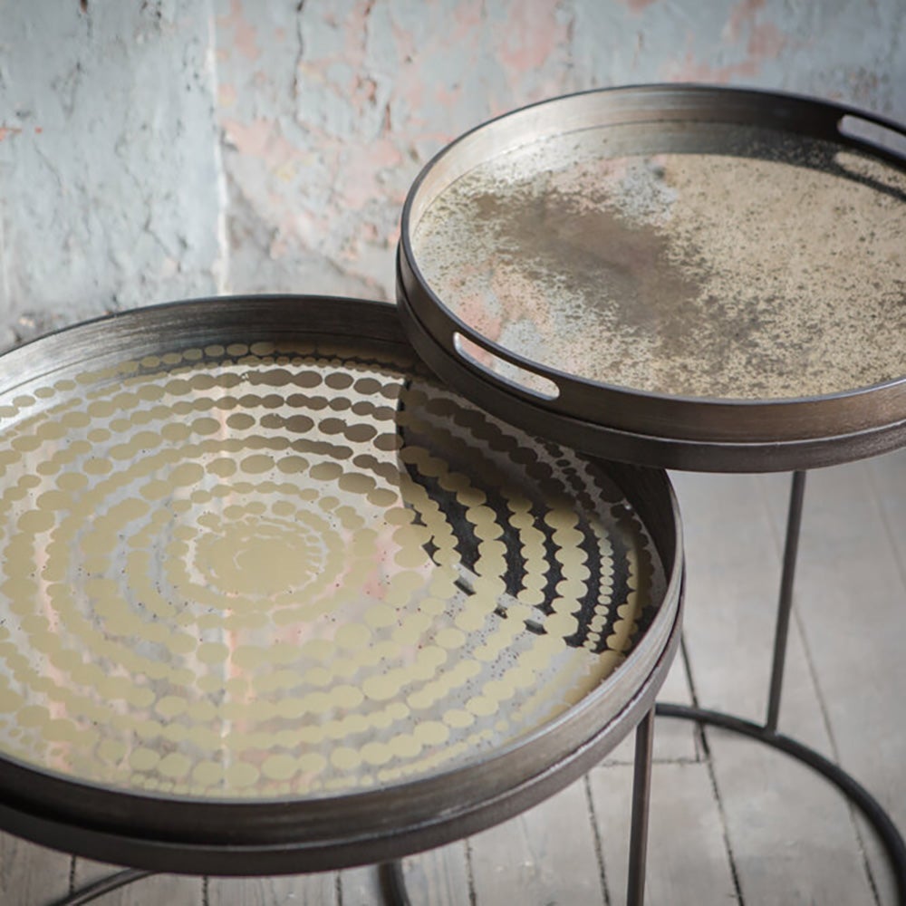 Aged Bricka Ø48 cm Clear