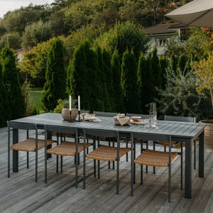 Lomma Matbord 100x260-380 cm Antracit