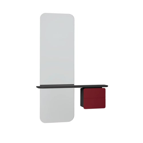 One More Look Spegel Svart ek/ Ruby Red