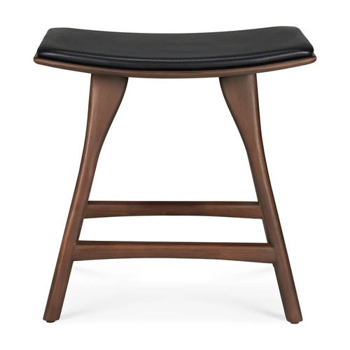 Osso Pall Brunlackad teak/Black leather
