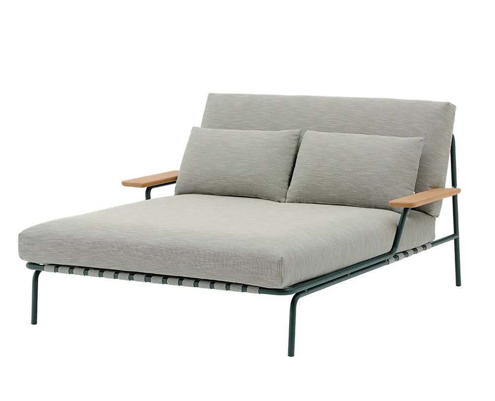 Loungebed Settle med armstöd Dark Green