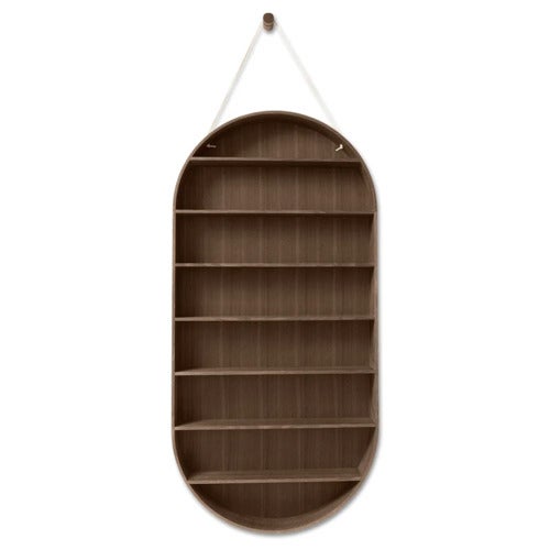 Oval Dorm Vägghylla - Smoked Oak