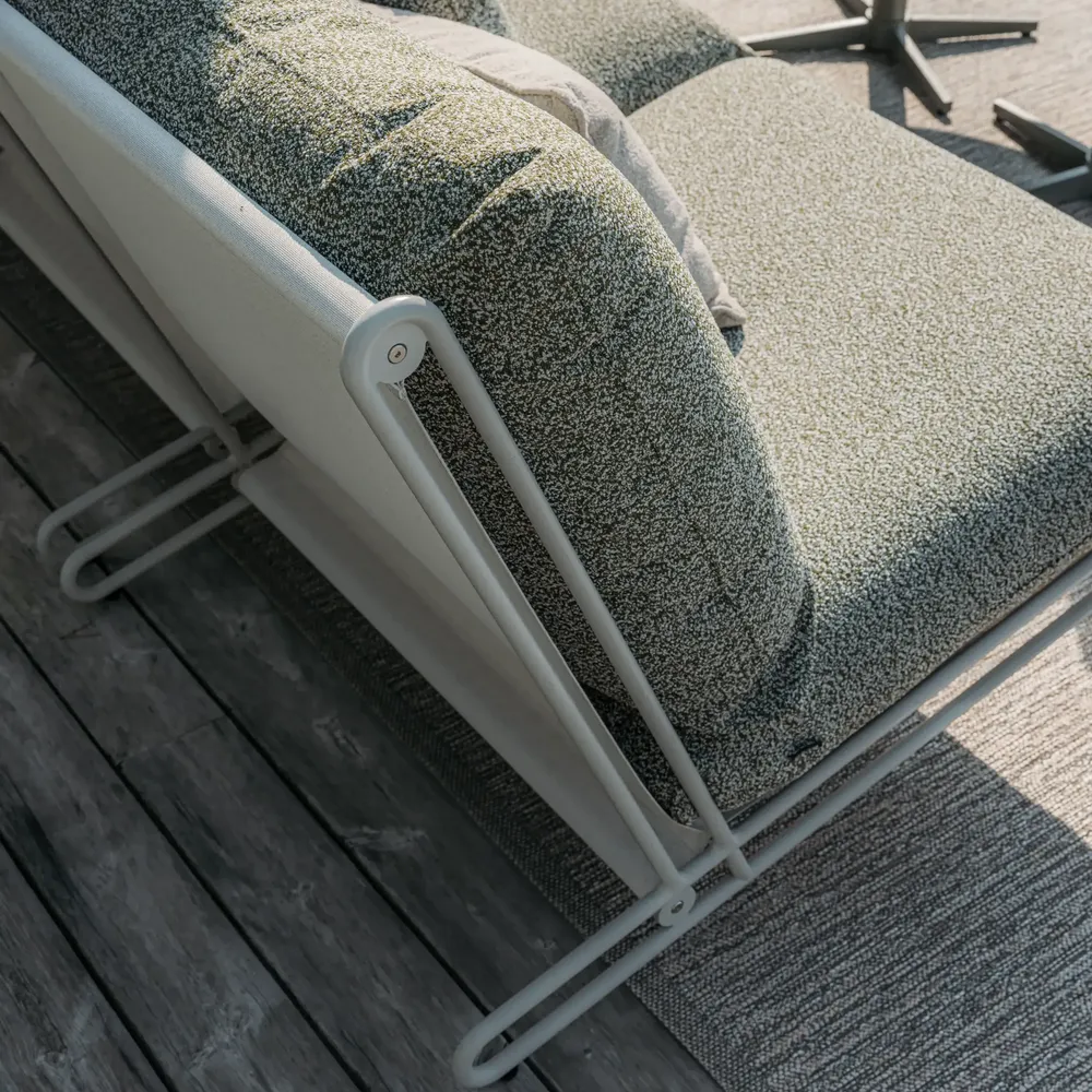 Blixt fåtölj Ljusgrå/Teddy Verde