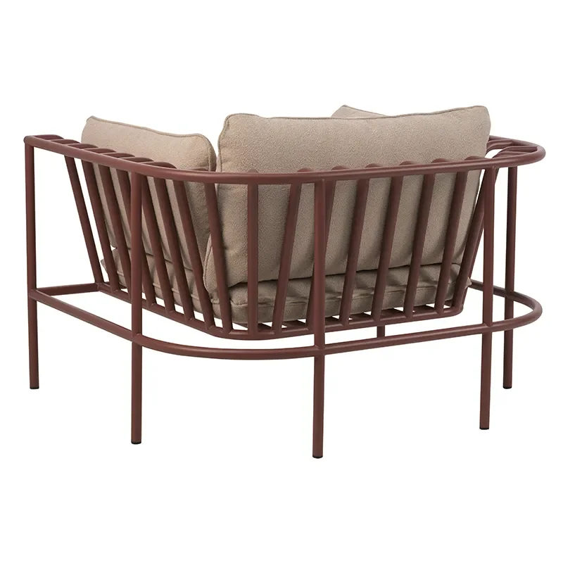 Collier fåtölj  Zin red / Teddy beige