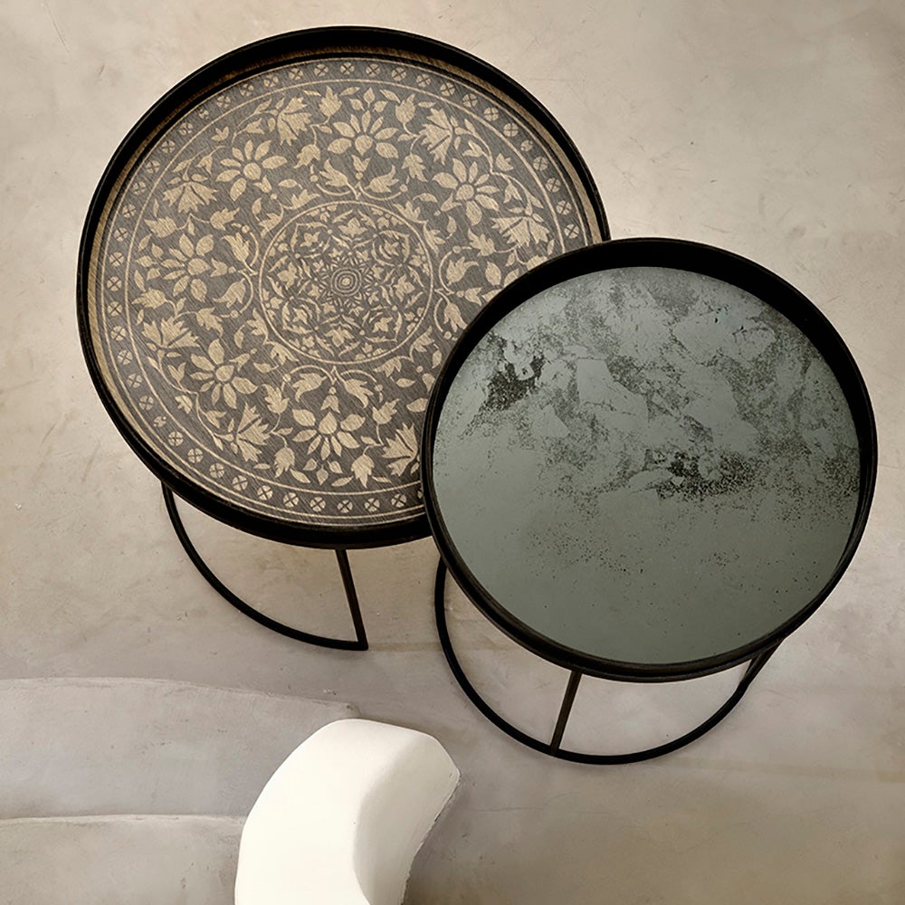 Aged Bricka Ø48 cm Clear