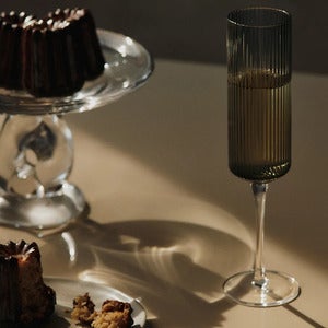 Champagneglas 2-pack Ripple Smoked Grey