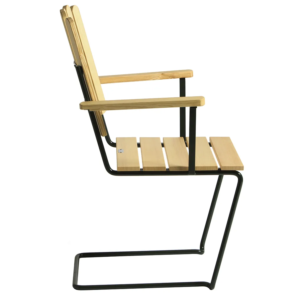 A2 Fåtölj Oljad furu / Grönt stativ