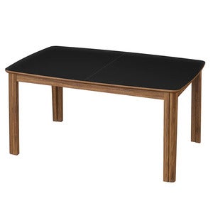 SM107 Matbord 101x160-316-368 cm Oljad valnot - Svart Nanolaminat.