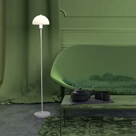 Vienda golvlampa vit/glas E14