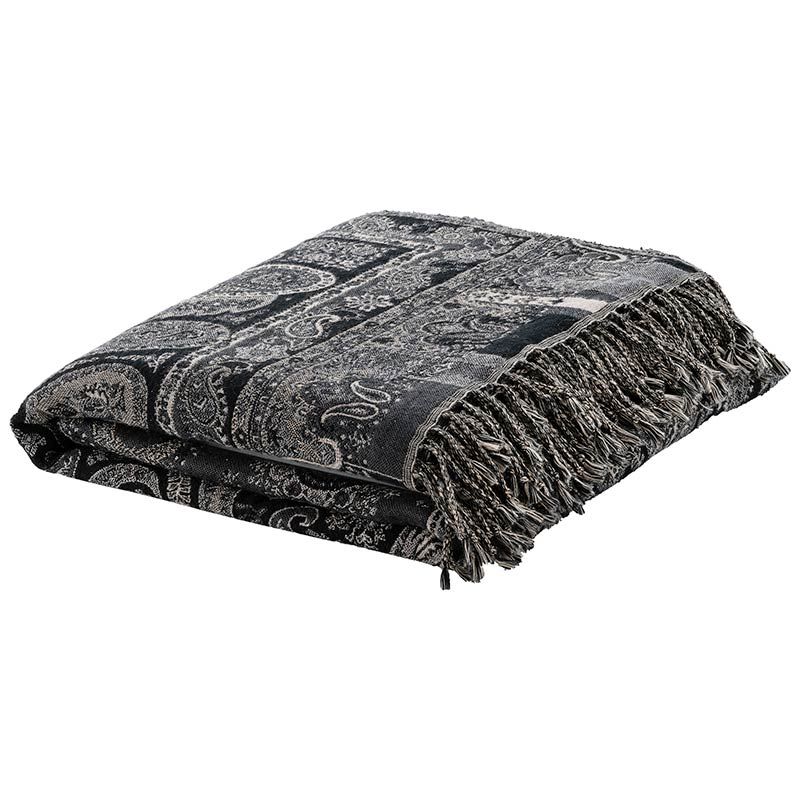 Eroz Pläd Paisley Dark Grey