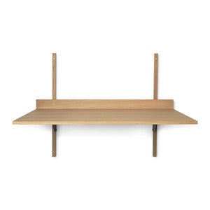 Sector Väggmonterat Skrivbord - Oak/Black Brass