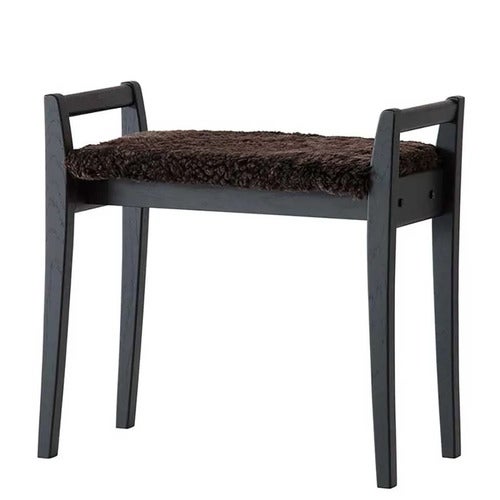 Meja Pall Svartbetsad Ek/Fårskinn Brun