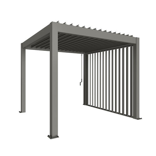 Sidovägg galler till pergola 3.5m metallic quartz grey