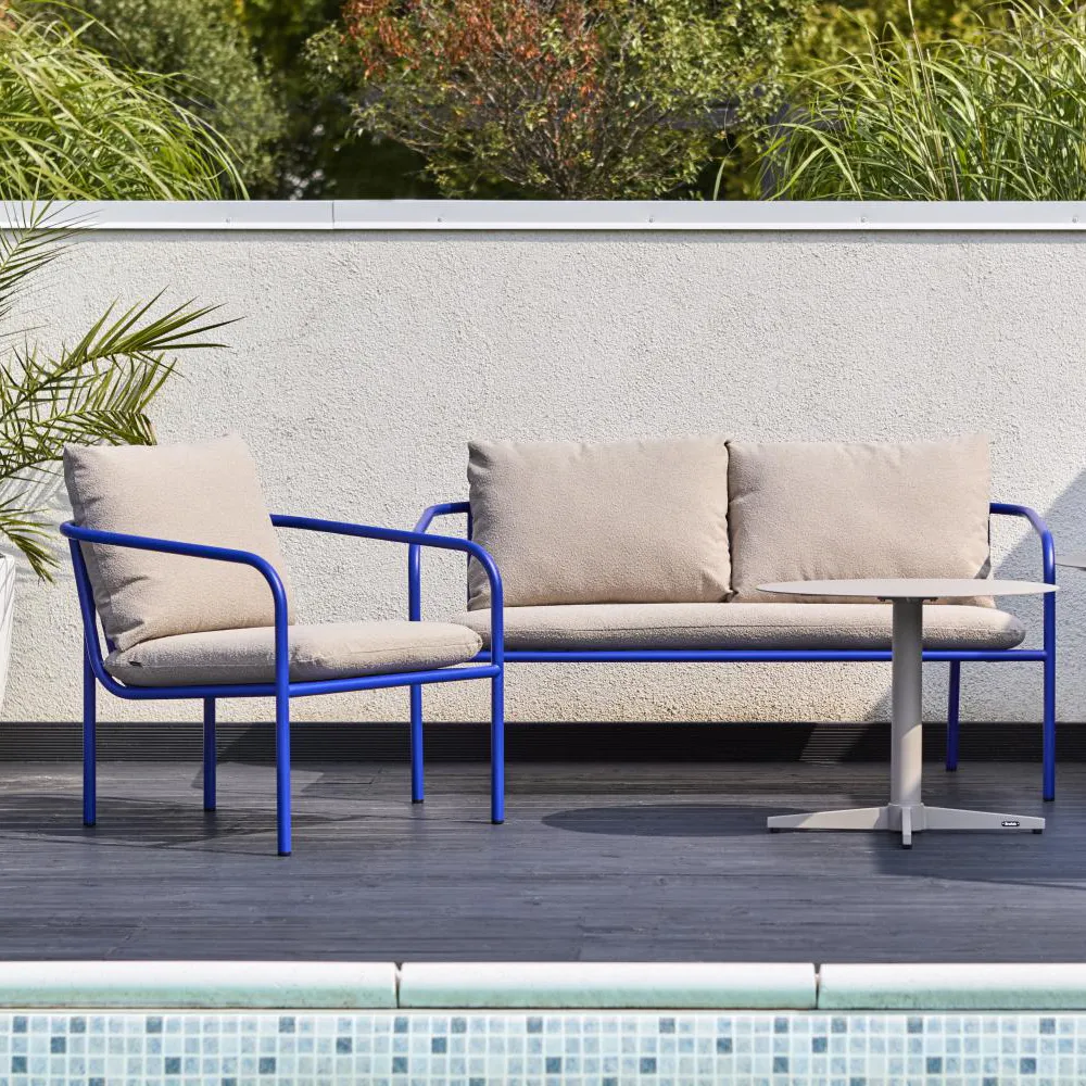 Bendt Fåtölj Teddy Beige/Indigo Blue