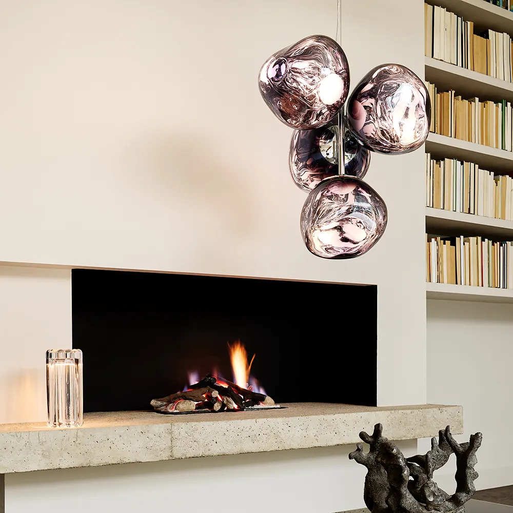 Melt Chandelier Mini Takkrona Smoke LED