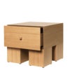 Kuben sängbord 1x1 - Natural Oak Veneer
