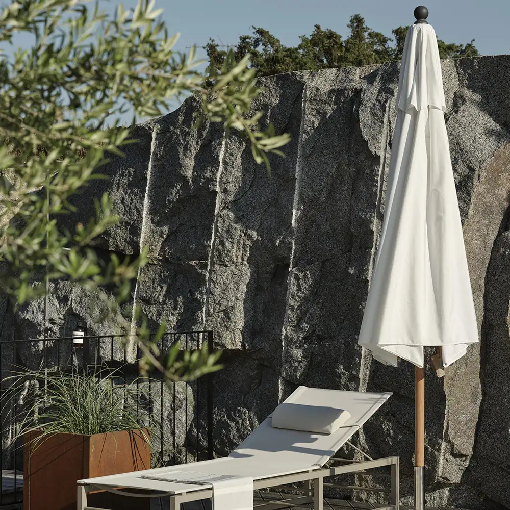 Paliano parasoll 300 cm natur/vit 