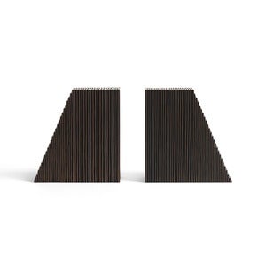 Grooves bokstöd lackad mörkbrun mahogny-set om 2