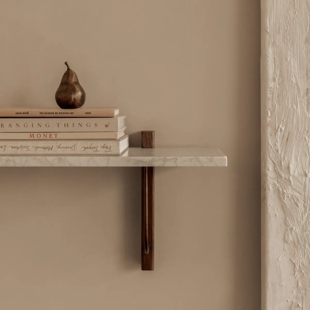 Corbel Hylla Marmor/Mörk Ek Large