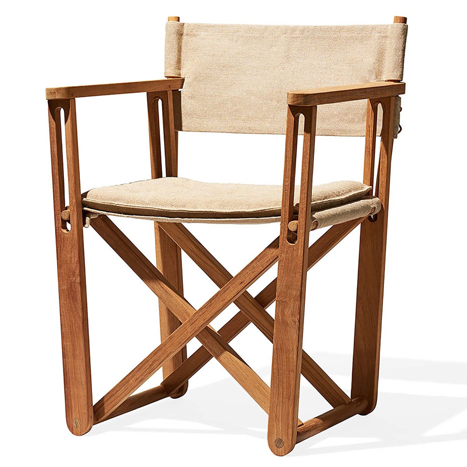 Kryss loungefåtölj teak 