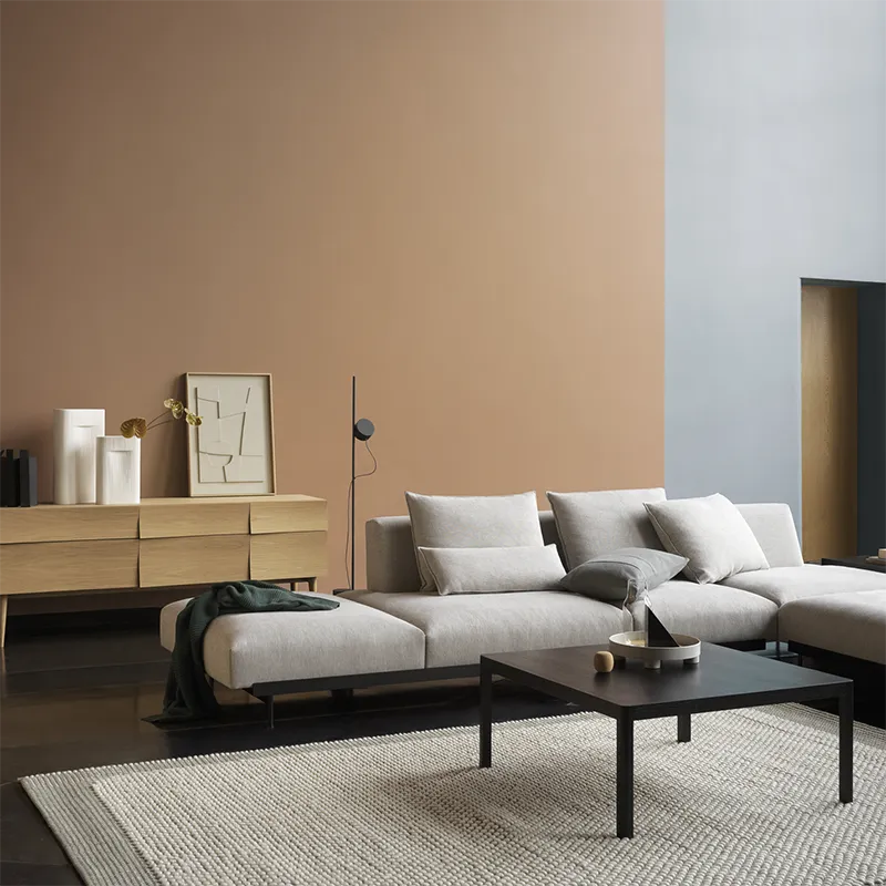 Workshop soffbord 43 x 120 cm - Black Linoleum