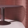 Midst matbord 120 cm - Dark Red Linoleum Dark Red