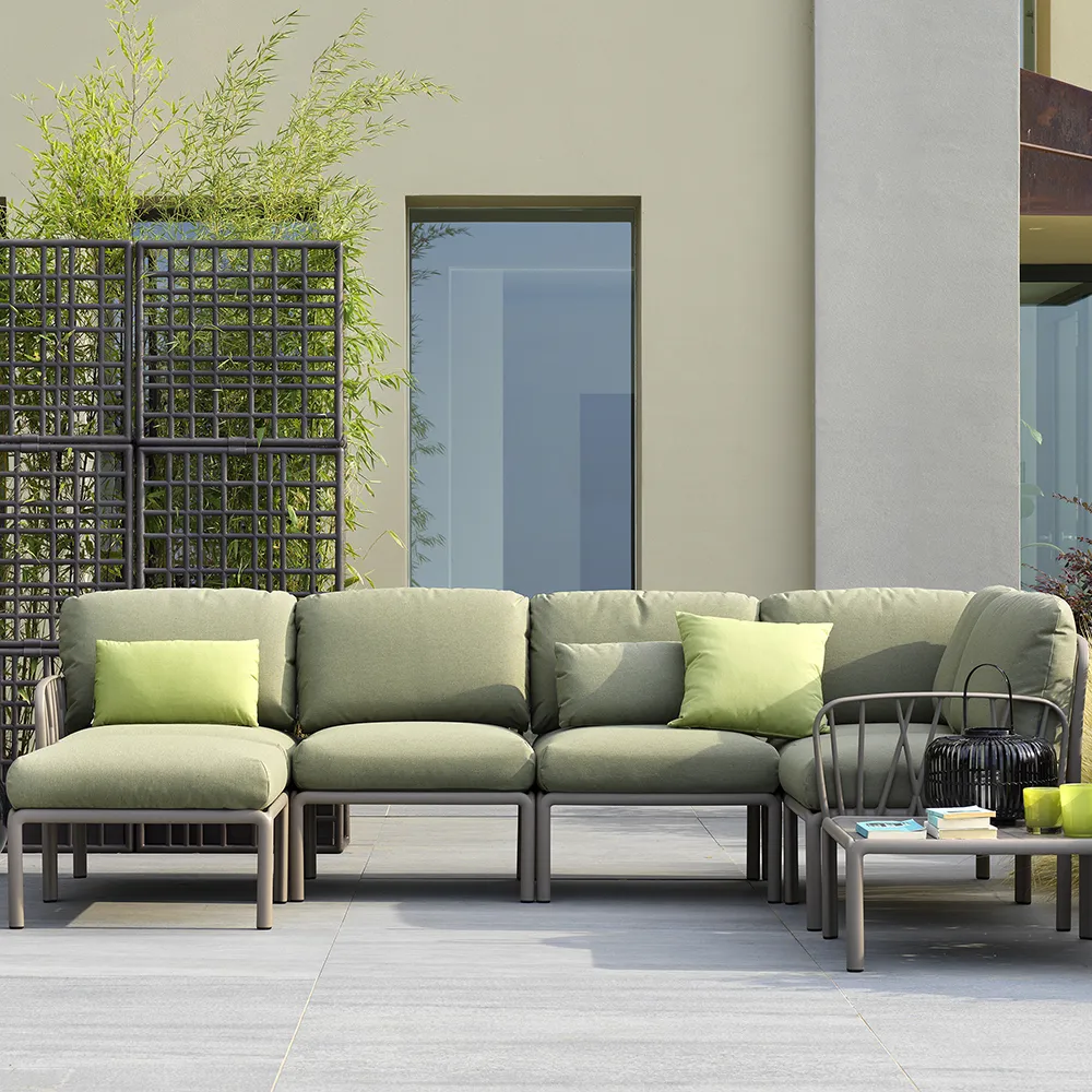 Komodo 5 hörnsoffa Tortora - Canvas Sunbrella