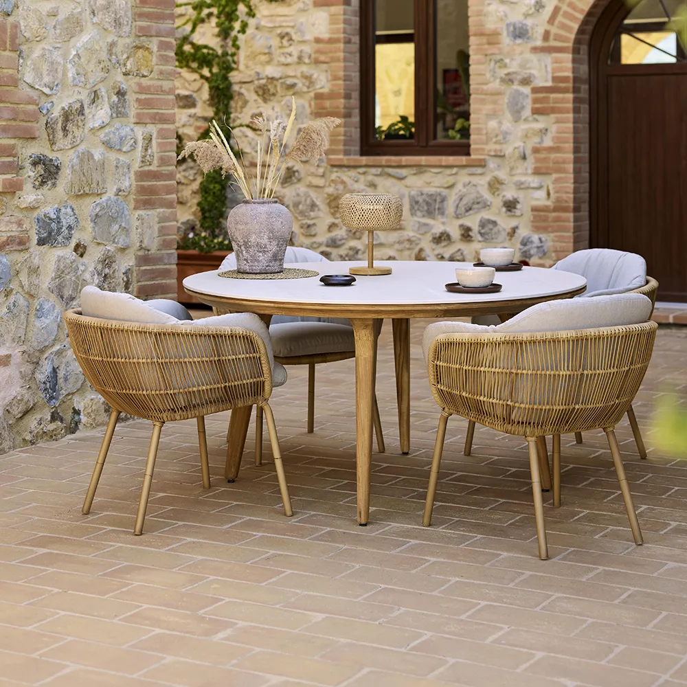 Stay stol m/4 ben, stapelbar Natural, Weave