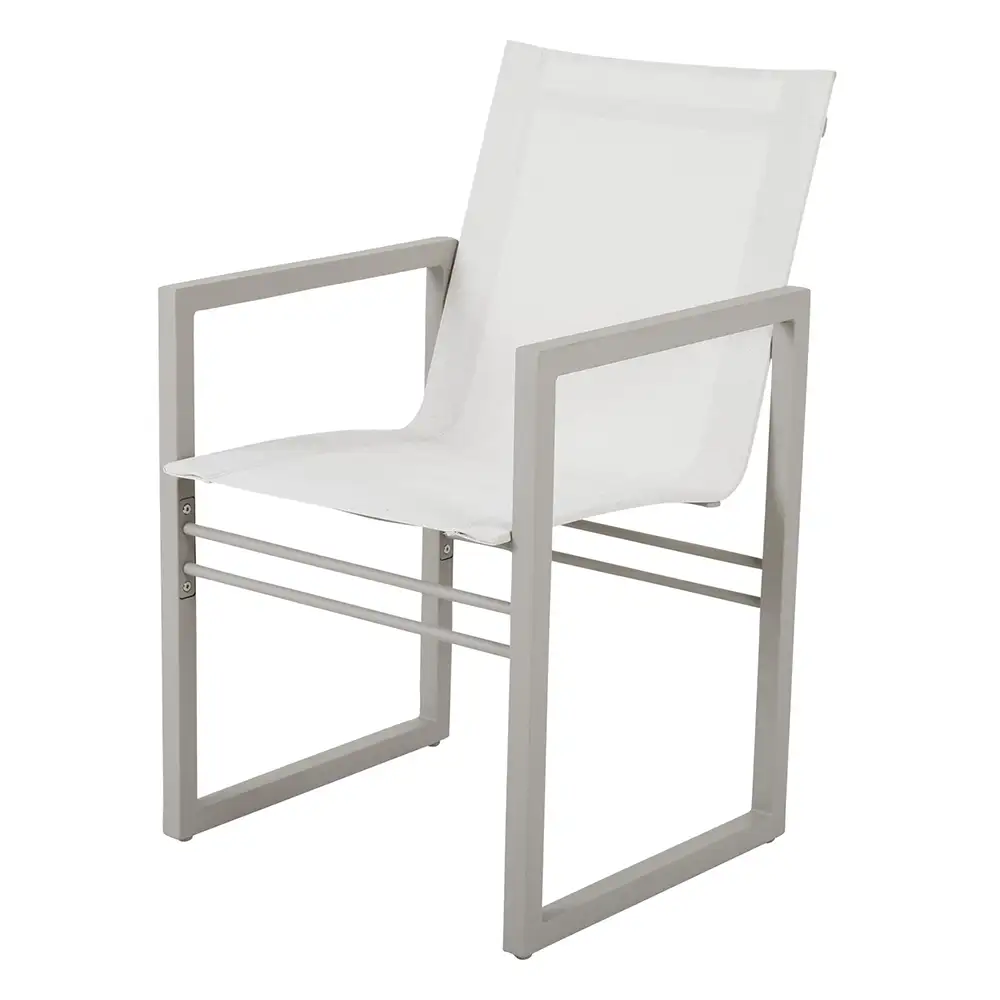 Vevi karmstol  khaki/vit