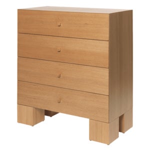 Kuben byrå 1x4 - Natural Oak Veneer
